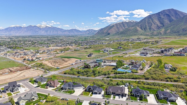 1244 N Washougal, Elk Ridge, UT 84651 - aerial view of property and surrounding area with nearby suburban area and a mountain backdrop