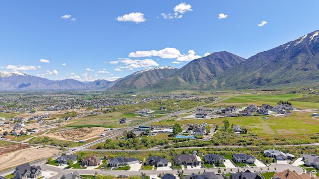 1244 N Washougal, Elk Ridge, UT 84651 - aerial view of residential area featuring a mountainous background