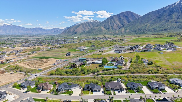 1244 N Washougal, Elk Ridge, UT 84651 - aerial overview of property's location featuring nearby suburban area and mountains
