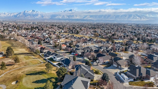 bird's eye view featuring a mountain view