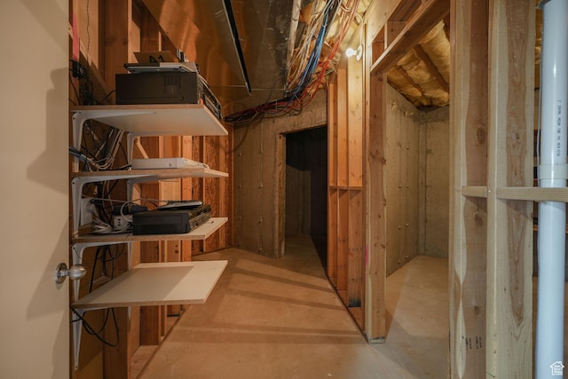 view of storage area