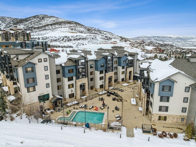 2653 Canyons Resort Dr Unit 223, Park City, UT 84098 - snowy aerial view with a mountain view
