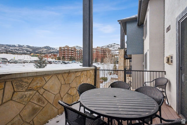 2653 Canyons Resort Dr Unit 223, Park City, UT 84098 - snow covered back of property featuring a mountain view