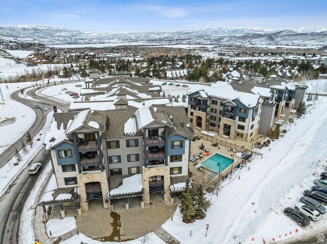 2653 Canyons Resort Dr Unit 223, Park City, UT 84098 - snowy aerial view with a mountain view