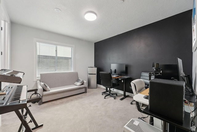 13599 S White Pony Rd W, Herriman, UT 84096 - carpeted home office with a textured ceiling