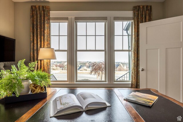 view of home office