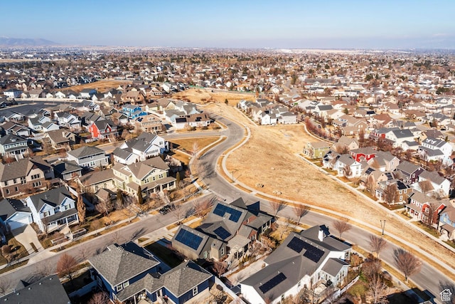 drone / aerial view with a residential view