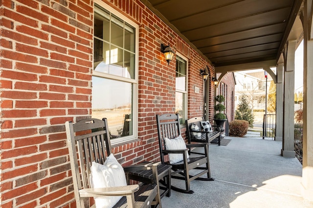 view of patio featuring covered porch