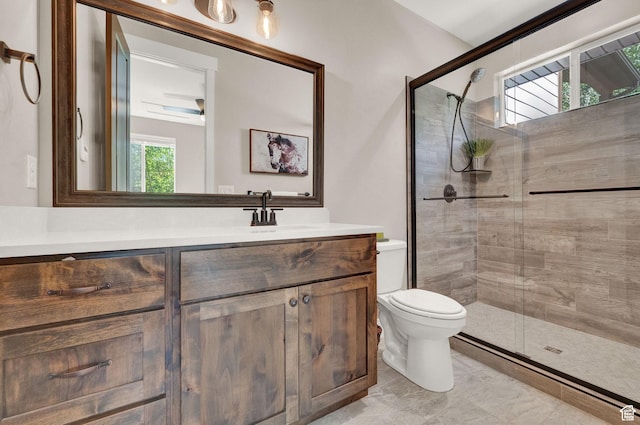 10694 E Cottonwood Ln Unit 539, Heber City, UT 84032 - bathroom featuring vanity, a shower stall, and toilet