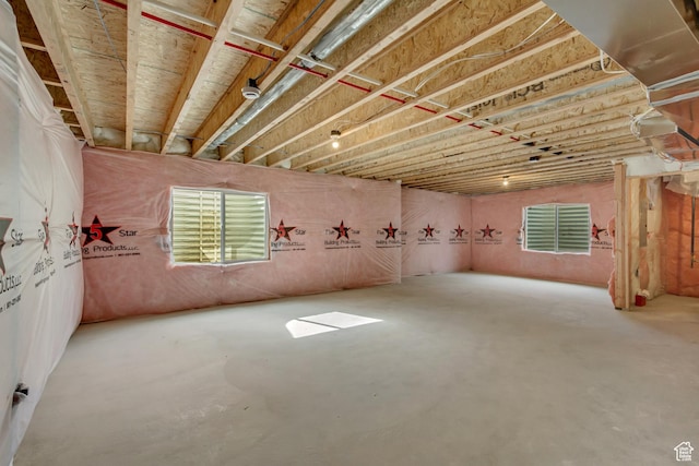 view of basement