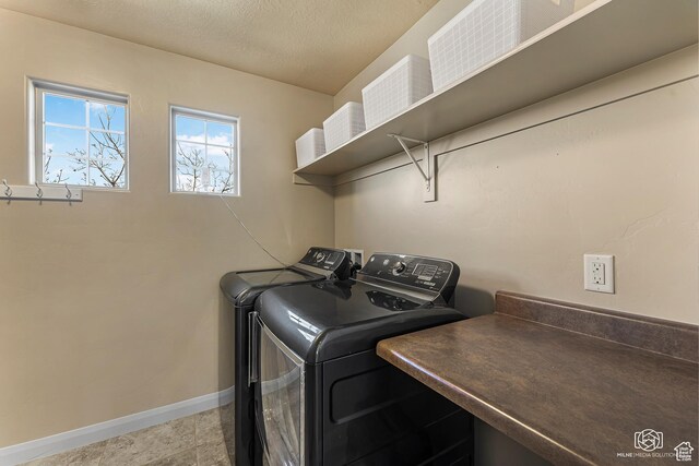 1987 S 2940 E, St George, UT 84790 - laundry room with a textured ceiling and washer and clothes dryer