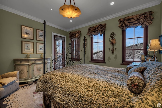 17 White Pine Canyon Rd, Park City, UT 84060 - bedroom featuring recessed lighting and ornamental molding