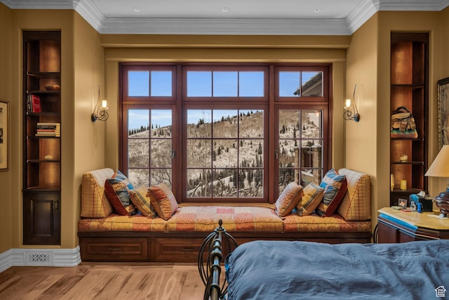 17 White Pine Canyon Rd, Park City, UT 84060 - interior space with light wood-style flooring, multiple windows, and ornamental molding