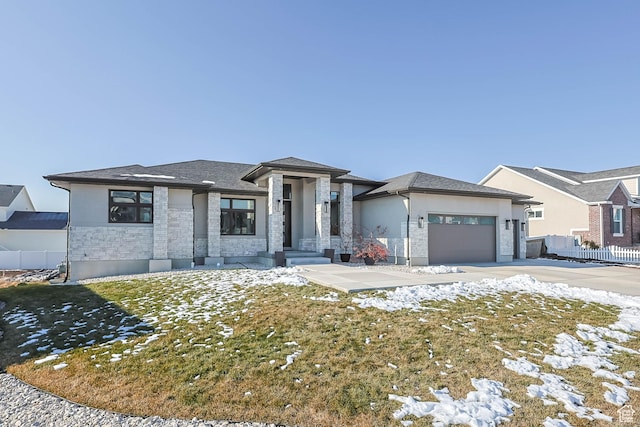 51 N Gray Fox Cir, Kaysville, UT 84037 - prairie-style house featuring a garage