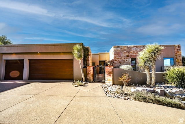 view of front of home with a garage