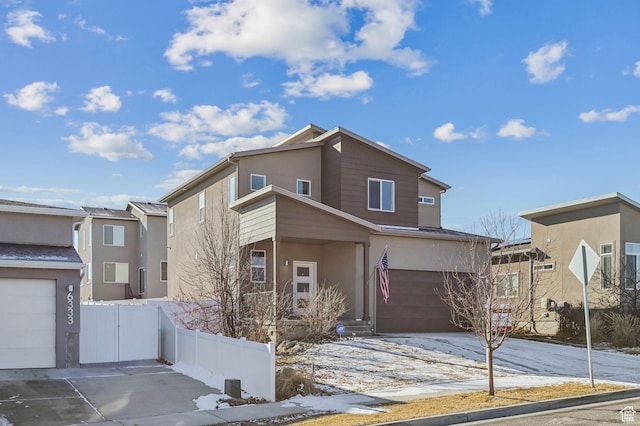 view of front of home featuring a garage