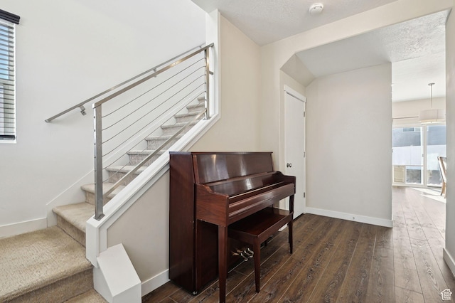 6343 W 7900 S, West Jordan, UT 84081 - miscellaneous room with dark hardwood / wood-style flooring and a textured ceiling