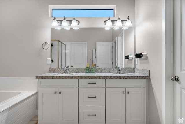 3301 W Cramden Dr, Lehi, UT 84043 - bathroom with vanity and independent shower and bath