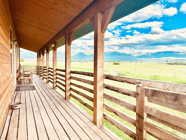 19600 N 8250 E, Mount Pleasant, UT 84647 - wooden deck with a mountain view and a rural view