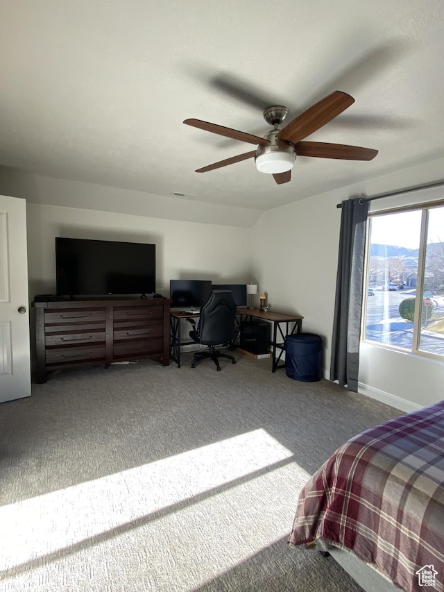 1918 S Mojave Dr, Washington, UT 84780 - carpeted bedroom featuring ceiling fan and vaulted ceiling