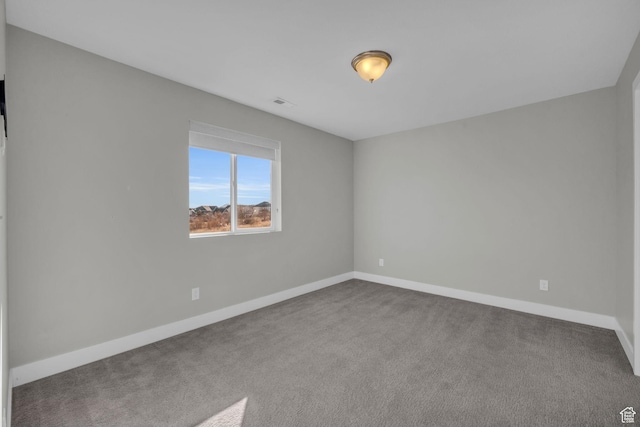 spare room with carpet floors