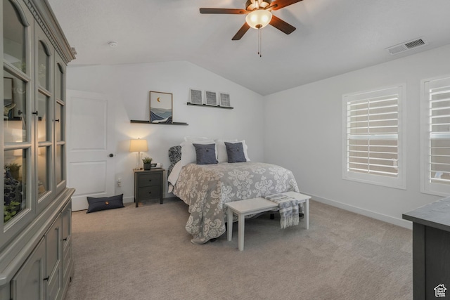 6671 W Skip Rock Rd, South Jordan, UT 84009 - carpeted bedroom featuring ceiling fan and lofted ceiling