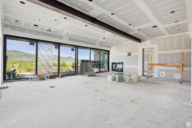 5220 N Old Ranch Rd, Park City, UT 84098 - unfurnished living room with plenty of natural light and a mountain view