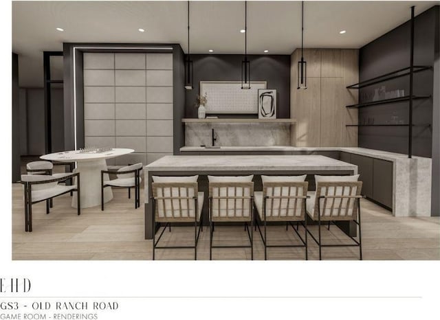 5220 N Old Ranch Rd, Park City, UT 84098 - dining space featuring light wood-type flooring and recessed lighting