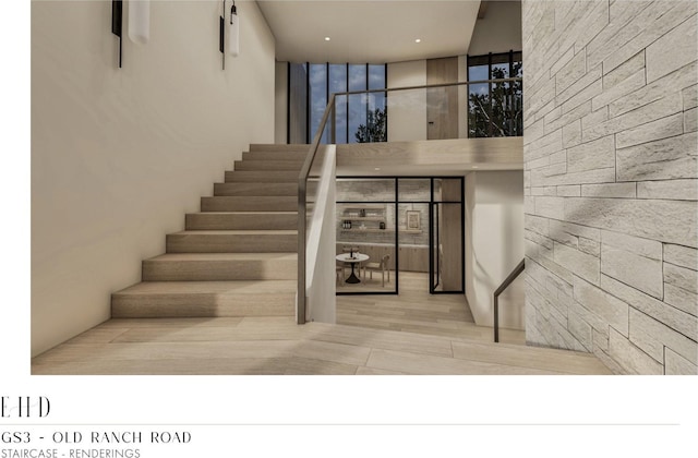5220 N Old Ranch Rd, Park City, UT 84098 - stairs with wood finished floors