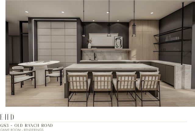 5220 N Old Ranch Rd, Park City, UT 84098 - dining area featuring light wood finished floors and recessed lighting