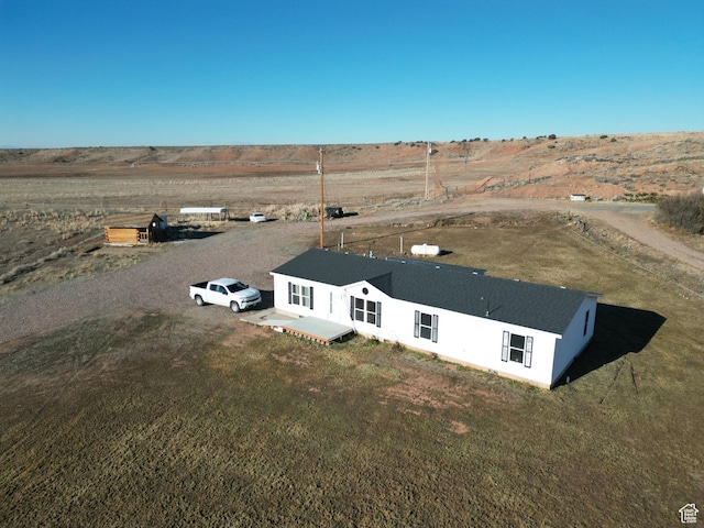 aerial view featuring a rural view