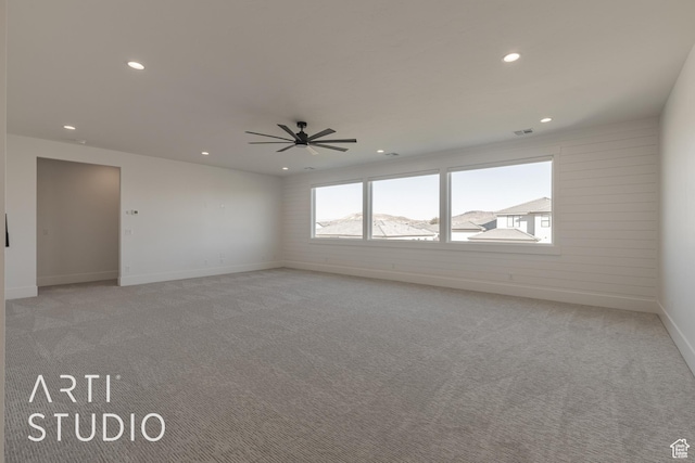 3783 S Kennedy Ln, Washington, UT 84780 - carpeted spare room with ceiling fan and a mountain view