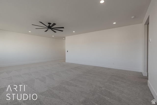 3783 S Kennedy Ln, Washington, UT 84780 - unfurnished room with ceiling fan and light colored carpet