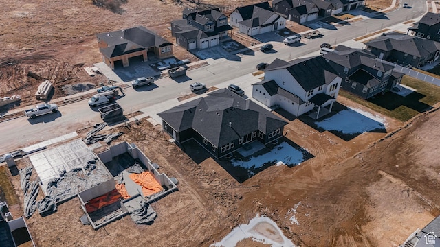 aerial view with a residential view