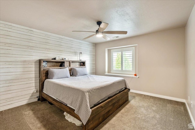 1841 E Whitetail Dr, Layton, UT 84040 - carpeted bedroom featuring wood walls and ceiling fan