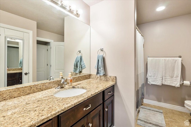 1841 E Whitetail Dr, Layton, UT 84040 - full bathroom with vanity, tile patterned flooring, and a shower with shower curtain