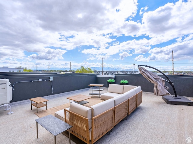 view of patio featuring outdoor lounge area