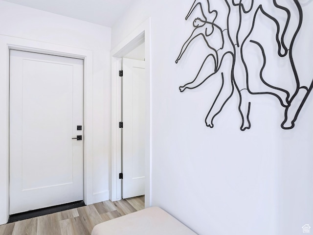 interior space with light wood finished floors