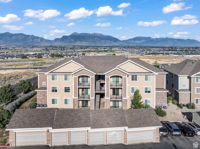 exterior space featuring a mountain view