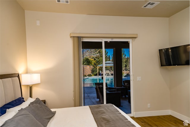 1283 N Gallen Rd W, Santa Clara, UT 84765 - bedroom with hardwood / wood-style flooring and access to outside