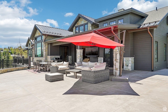 7242 Lupine Dr, Park City, UT 84098 - view of patio featuring an outdoor hangout area