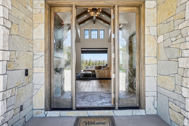 7242 Lupine Dr, Park City, UT 84098 - property entrance featuring stone siding