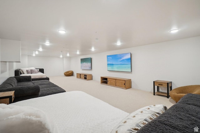 7242 Lupine Dr, Park City, UT 84098 - carpeted living area with recessed lighting
