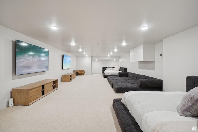 7242 Lupine Dr, Park City, UT 84098 - carpeted living room featuring recessed lighting