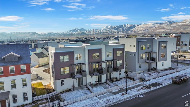 exterior space with a mountain view