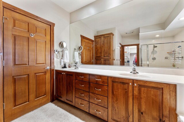 337 E Brayden Way, Draper, UT 84020 - bathroom with a shower with door and vanity