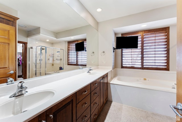 337 E Brayden Way, Draper, UT 84020 - bathroom with vanity and independent shower and bath