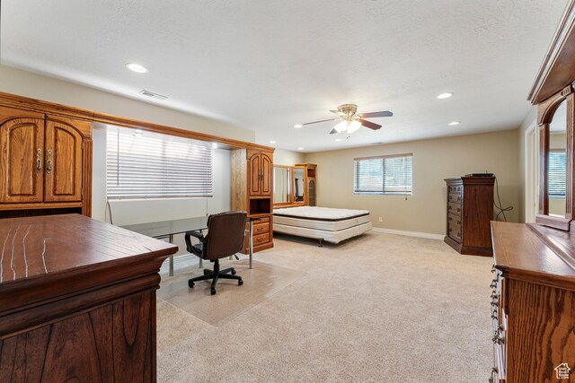 337 E Brayden Way, Draper, UT 84020 - carpeted bedroom with a textured ceiling and ceiling fan