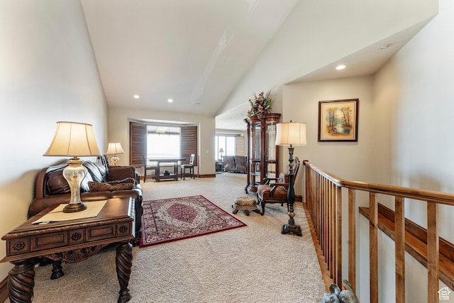 337 E Brayden Way, Draper, UT 84020 - carpeted living room with high vaulted ceiling