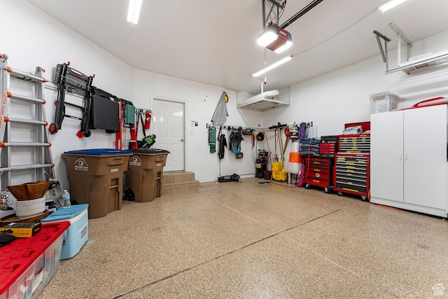 337 E Brayden Way, Draper, UT 84020 - garage with a garage door opener and a workshop area